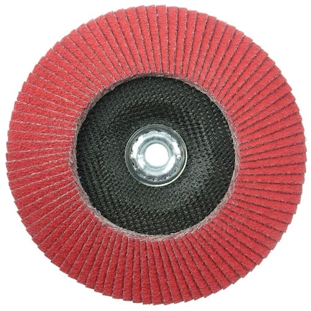 Weiler 7" Tiger Ceramic Abrasive Flap Disc, Conical (TY29), 36C, 5/8"-11 UNC 50112